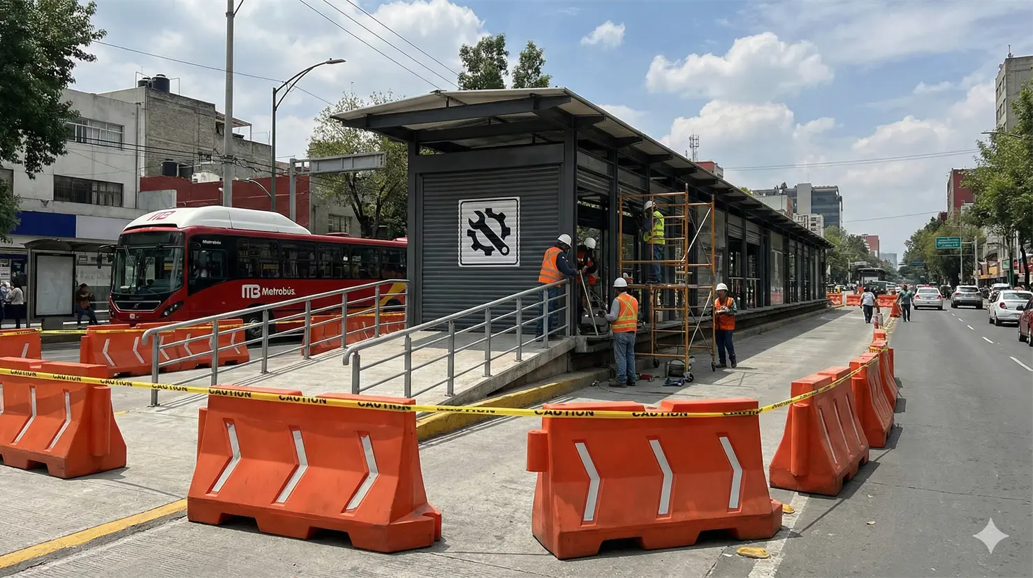 Estaciones de la Línea cerradas por mantenimiento. Foto: IA