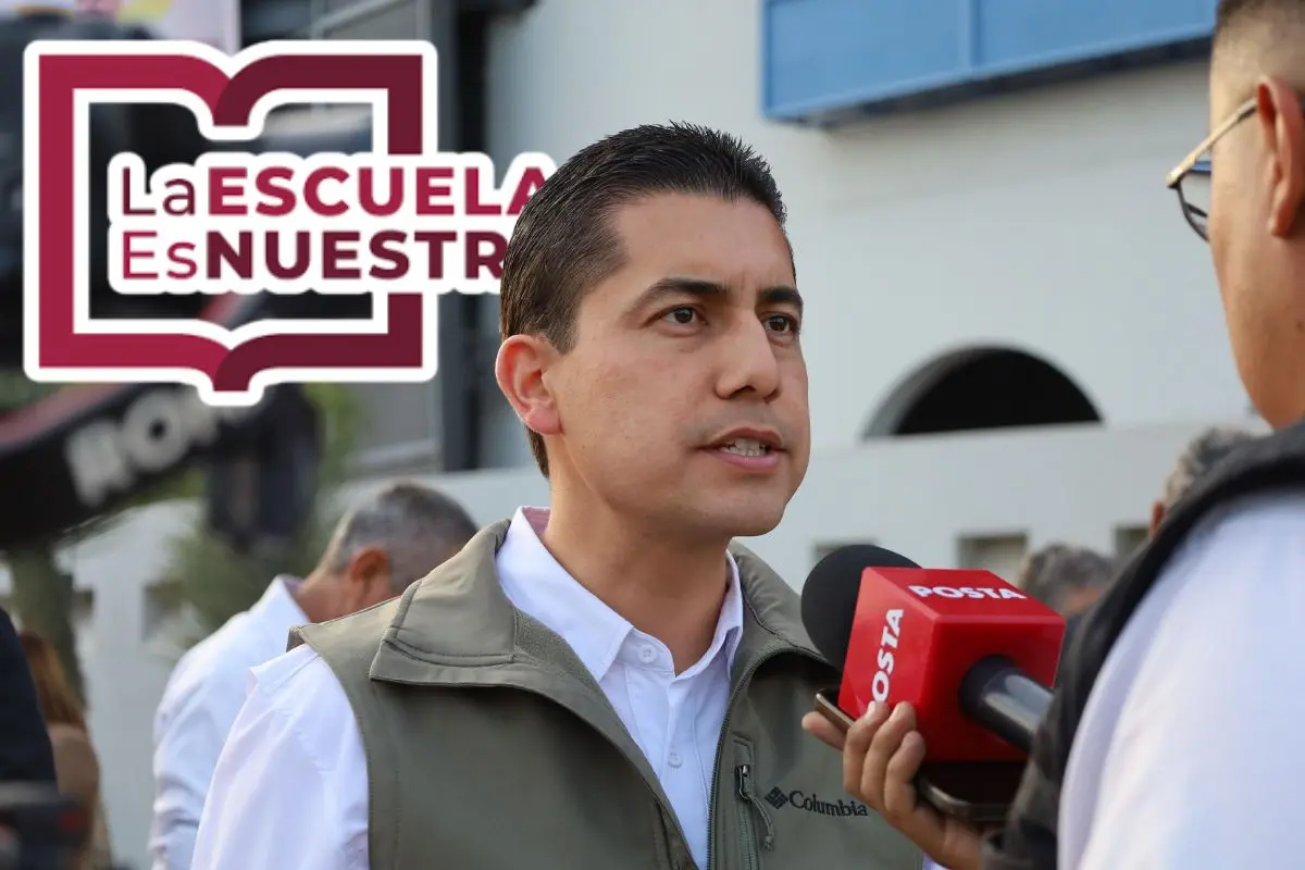 Titular del Instituto Coahuilense de Infraestructura Física Educativa en entrevista con POSTA Coahuila / Foto: Marco Juárez | La Escuela es Nuestra / Canva