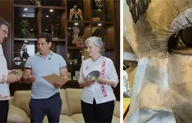 Recibe Américo Villarreal piezas bendecidas por el Papa León XIV para la monumental Virgen del Chorrito