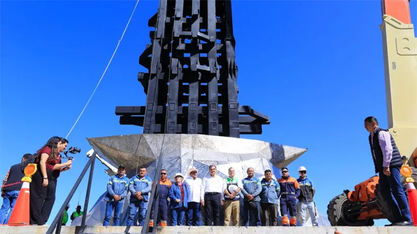 El proyecto de la monumental Virgen de la Misericordia se encuentra en la etapa final | Foto: gobierno de Tamaulipas