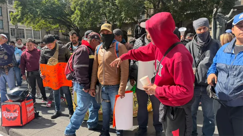 imagen recuadro Manifestación de repartidores de plataformas digitales. Foto: Ramón Ramírez