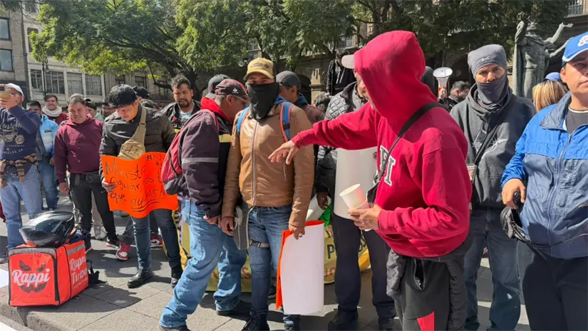 imagen recuadro Manifestación de repartidores de plataformas digitales. Foto: Ramón Ramírez