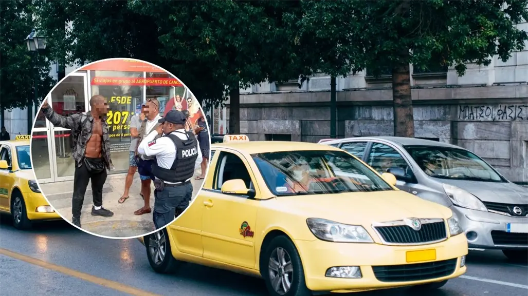 VIDEO | Taxista y turista extranjero protagonizan pleito a golpes en Playa del Carmen