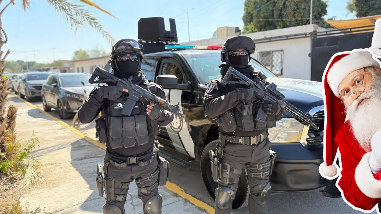 Entre los eventos masivos que motivan este operativo destaca el encendido de Villa Magia 2025, que se realizará este domingo en la explanada de la Plaza Mayor./Foto: Dirección de Seguridad Pública Municipal - Policía Torreón/ Canva