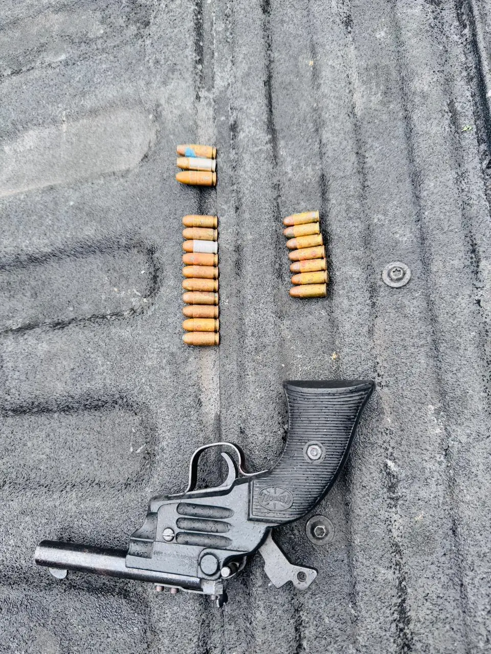 Arma de fuego utilizada por el ahora detenido: Policía de Monterrey 