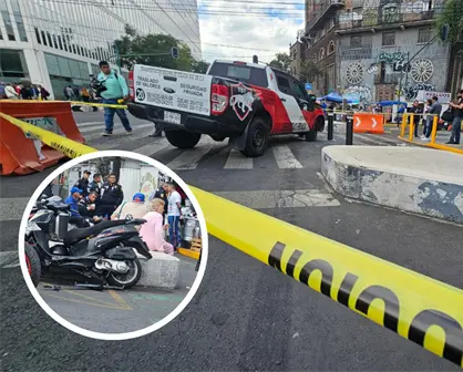 Camioneta de valores se pasa la luz roja y deja tres lesionados en la Doctores, CDMX