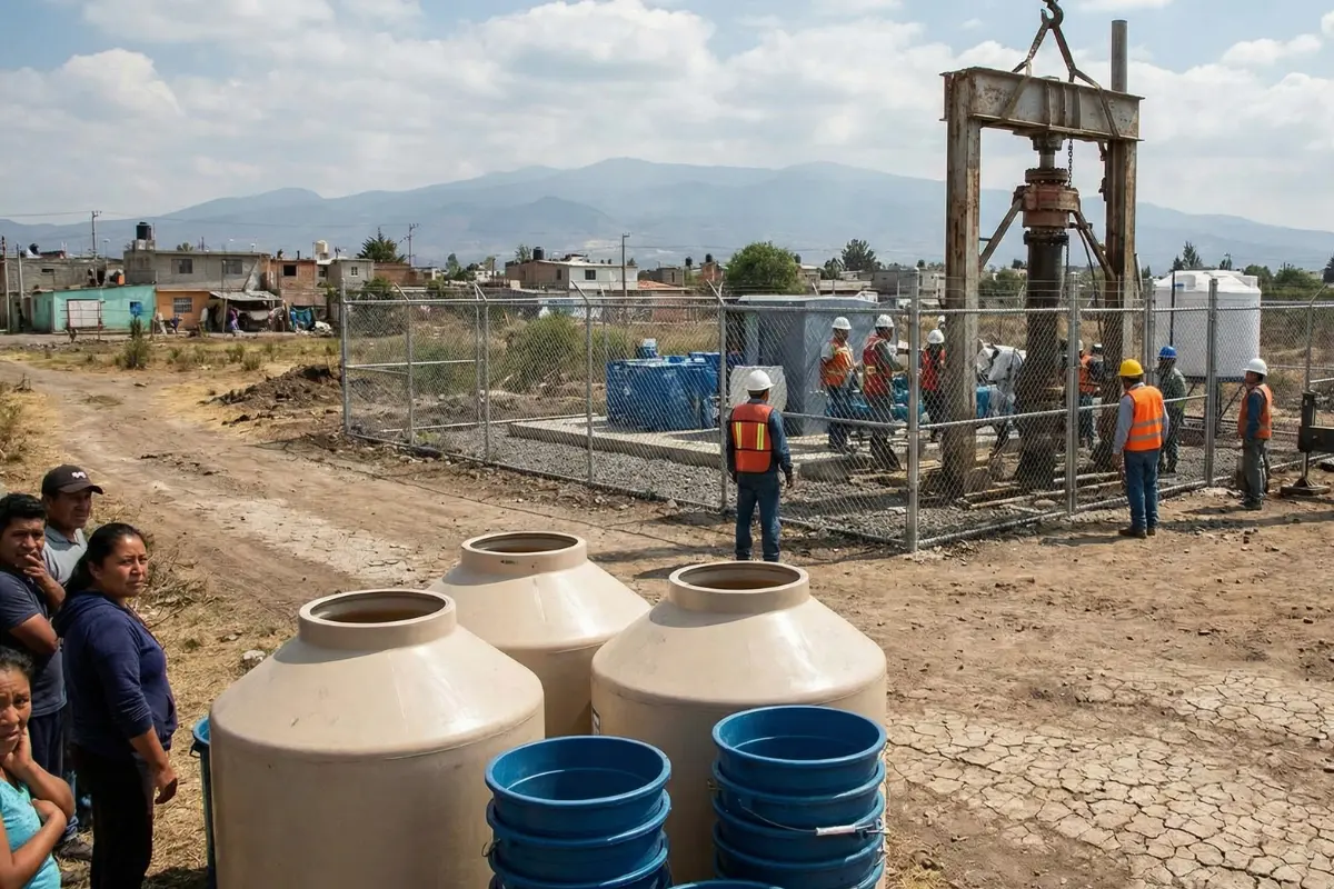 Mantenimiento de pozos en Tláhuac afectará suministro en estas zonas. Foto: IA