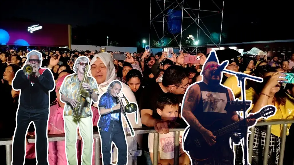 Los Auténticos Decadentes y El Gran Silencio desafían a la lluvia durante su presentación en la feria Yucatán Xmatkuil 2025
