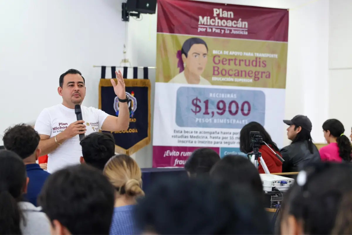 Beca Gertrudis Bocanegra: ¿será un programa de apoyo permanente en Michoacán?. Foto: Gobierno de México
