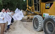 Inicia la construcción del camino X’tut–Sisbichén, obra que conectará Temozón y Chemax