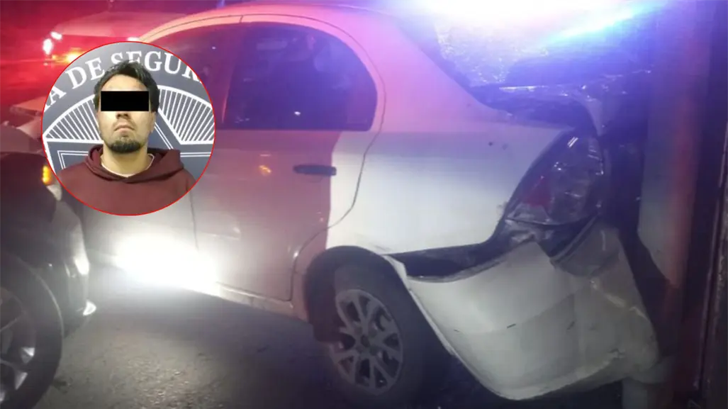 VIDEO| Cámaras de seguridad captan persecución y choque de conductor detenido en San Pedro