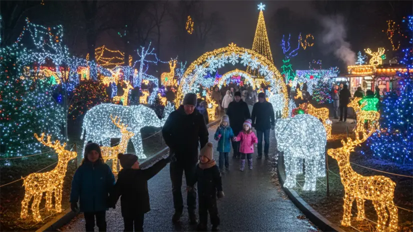 imagen recuadro Imagen de referencia de Zoológico Zacango en recorrido navideño | Gemini IA