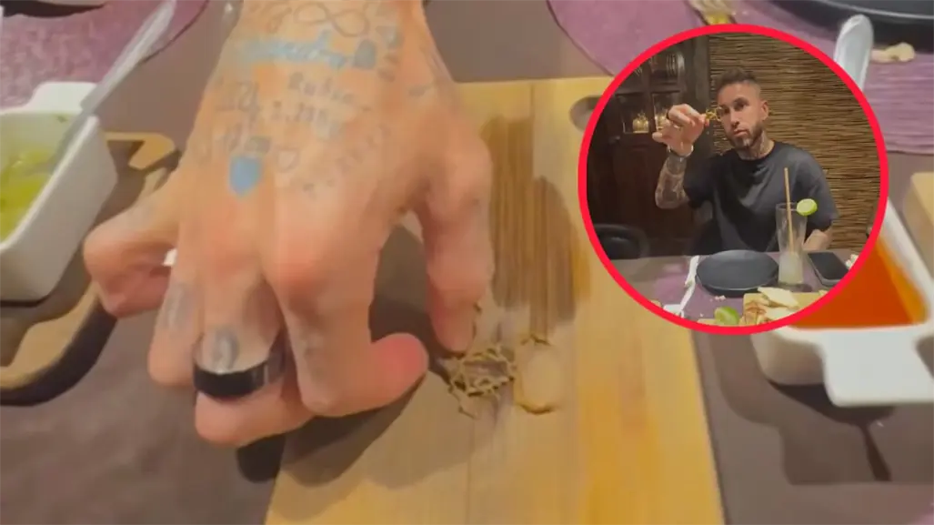 Sergio Ramos, legendario futbolista español, se comió un alacrán de Durango