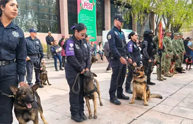 Policía de Saltillo jubila a emblemáticos elementos caninos César y Bebeto