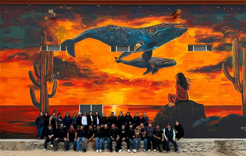 Mural hecho por Dans Vela. Foto: Dans Vela / Cortesía.