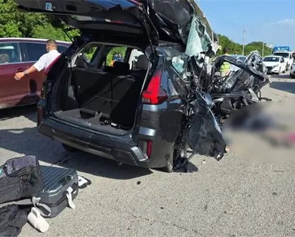 Brutal choque en Tulum–Akumal deja una mujer sin vida y una familia herida