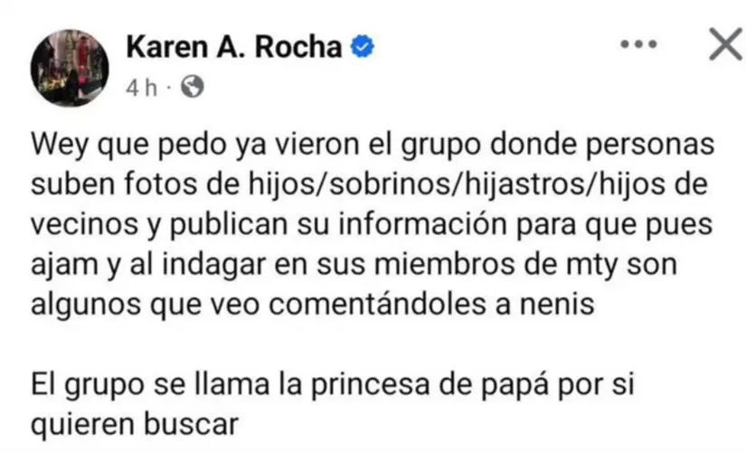 Captura de pantalla. Foto: Facebook