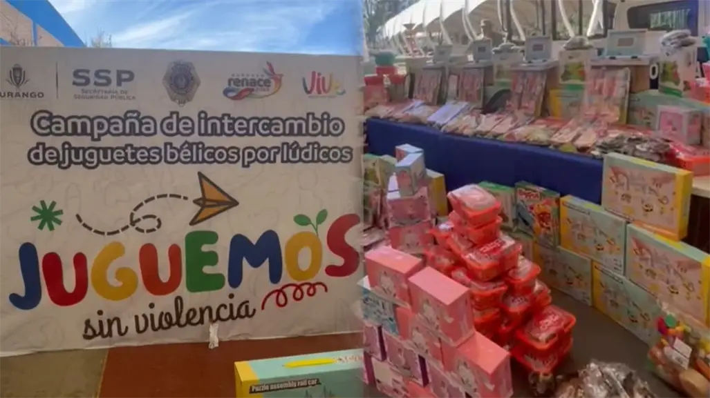 Cambian juguetes bélicos por lúdicos en el parque Guadiana de Durango este 29 y 30 de noviembre