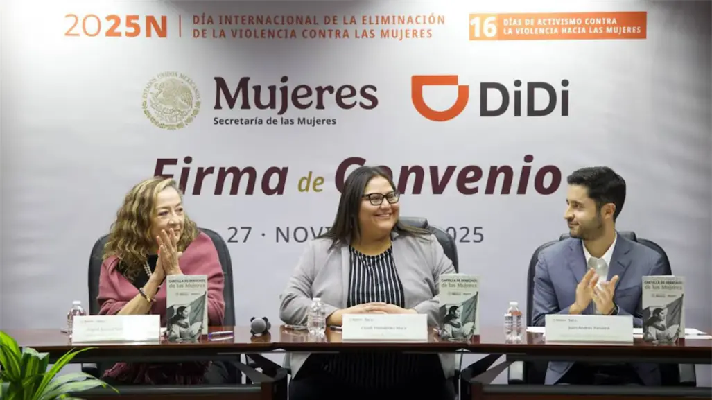Secretaría de las Mujeres y DiDi firman convenio para impulsar movilidad con perspectiva de género