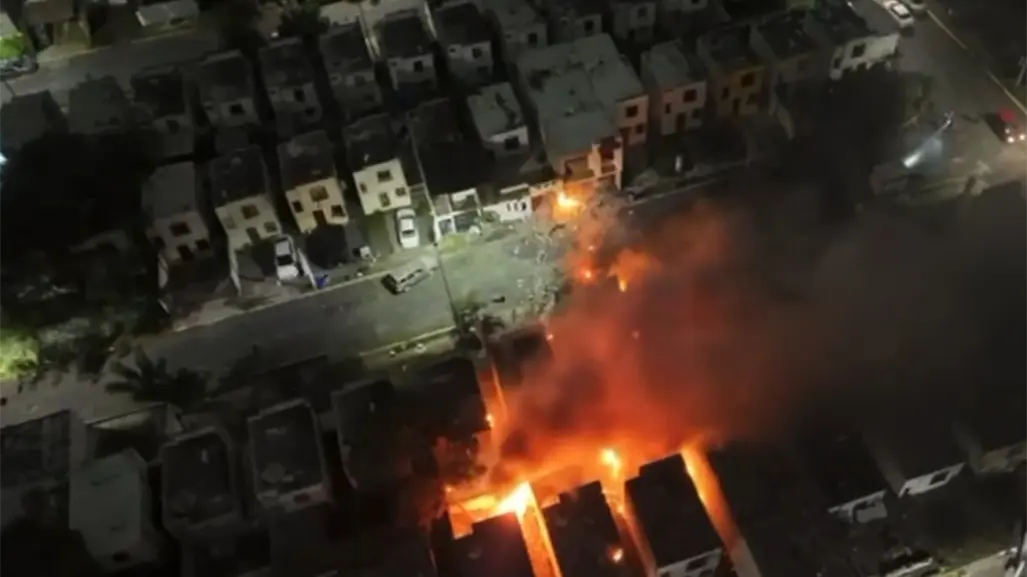 Explosión en Pesquería: así captan con dron las imágenes de la vivienda con pirotecnia