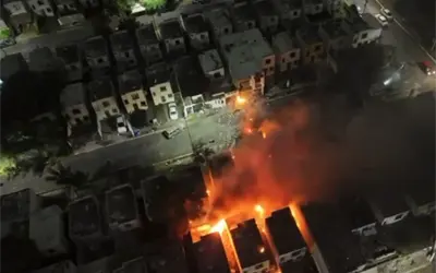 Explosión en Pesquería: así captan con dron las imágenes de la vivienda con pirotecnia