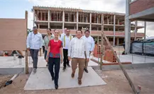 Joaquín Díaz Mena acompaña a Claudia Sheinbaum a supervisar obras estratégicas para Yucatán 