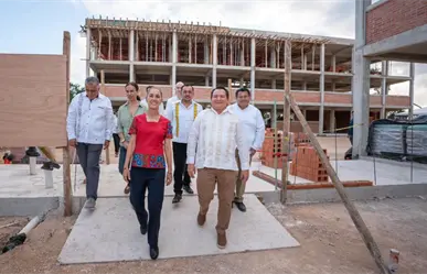 Joaquín Díaz Mena acompaña a Claudia Sheinbaum a supervisar obras estratégicas para Yucatán 