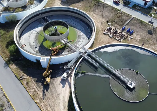 Américo supervisa rehabilitación de planta tratadora en Nuevo Laredo; la PITAR alcanza ya un 70% de avance