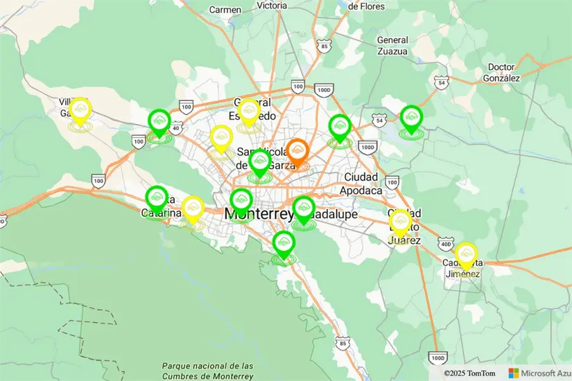 imagen recuadro El corte correspondiente a las 07:00 horas. Foto: Aire Nuevo León