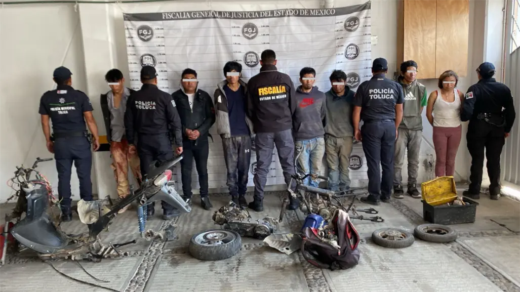 Cae banda dedicada a desmantelar motocicletas en calles del Edomex