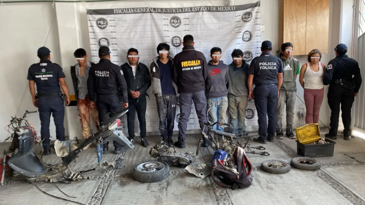 Detenido por el robo de motocicletas en el Edomex. | Foto: FGJEM