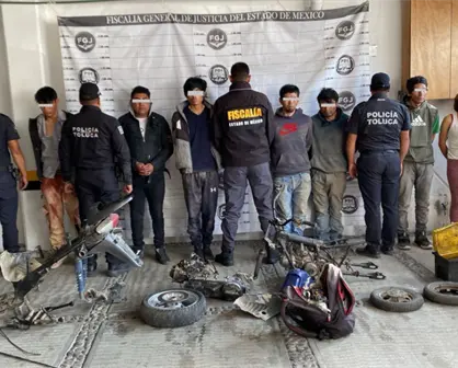Cae banda dedicada a desmantelar motocicletas en calles del Edomex