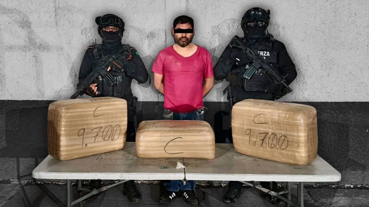 El ahora detenido fue identificado como Eder “N”, de 38 años Foto: Fuerza Civil
