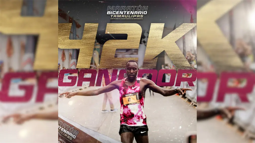 El Kenyano Wilfrido Nyagoo conquista el Maratón Bicentenario 2025 en Matamoros