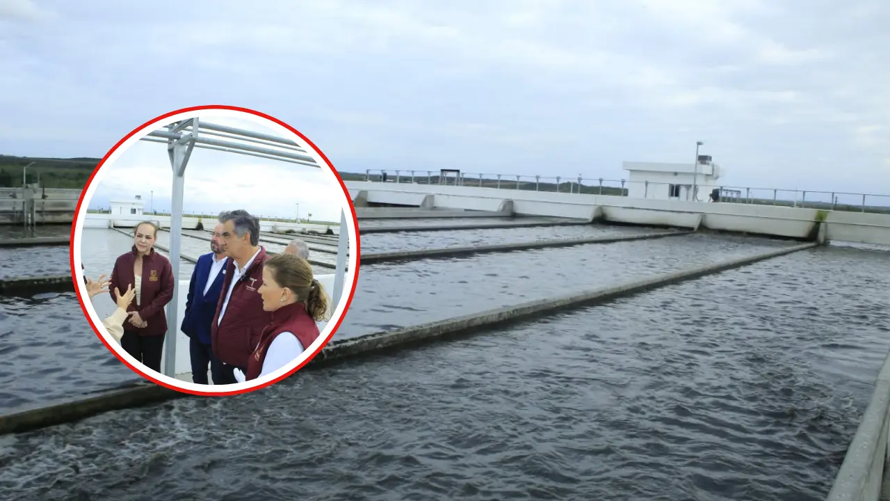 La planta está diseñada para tratar mil 360 litros por segundo | Foto: gobierno de Tamaulipas