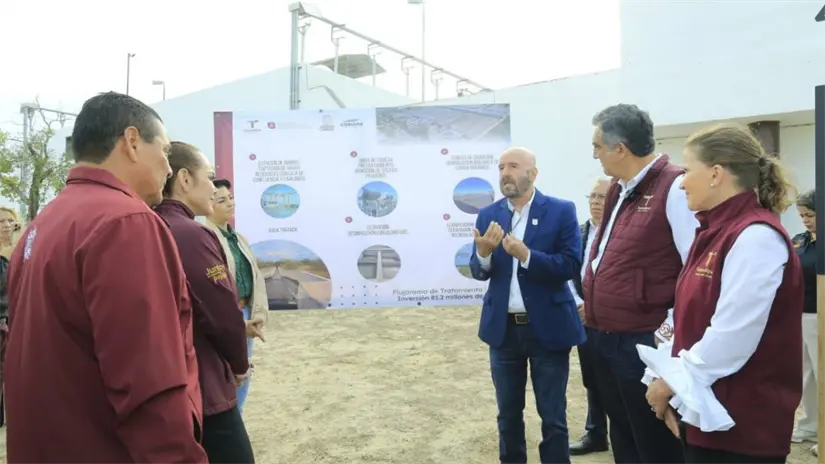 Se invertirán más de 82 millones de dólares en la planta Internacional de Tratamiento de Aguas Residuales | Foto: gobierno de Tamaulipas