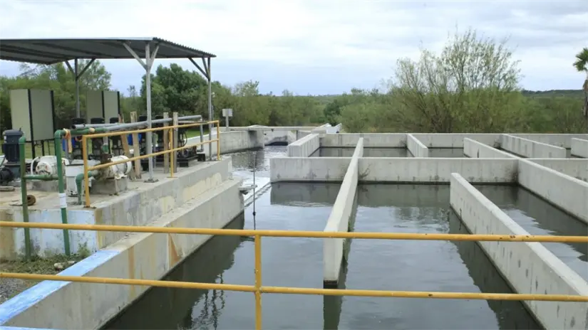 La planta tratadora de agua lleva un 70% de avance | Foto: gobierno de Tamaulipas