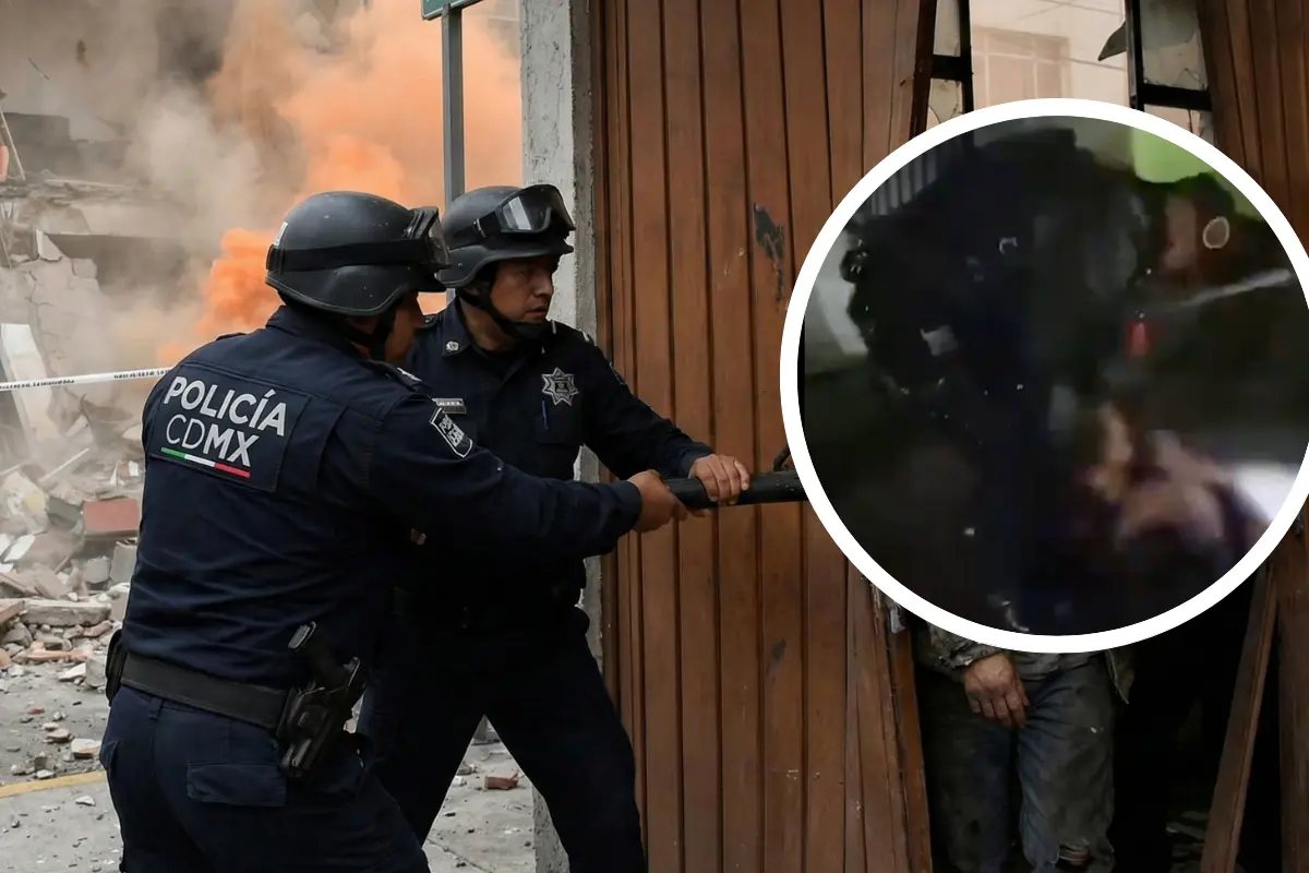 Dramático rescate en CDMX; así salvaron a un hombre atrapado tras fuerte explosión en El Pirú. Foto: SSC CDMX | Canva