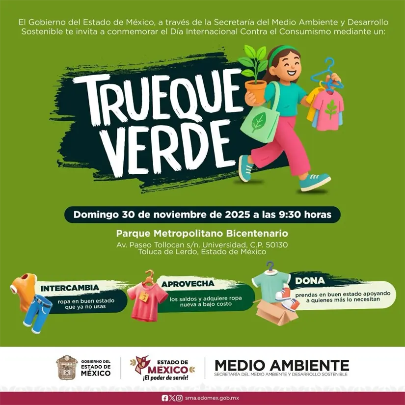 El primer trueque verde de Toluca. Foto: X @NTS Edomex