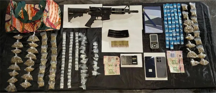 Lo asegurado por la policía de Montemorelos Foto: Fuerza Civil