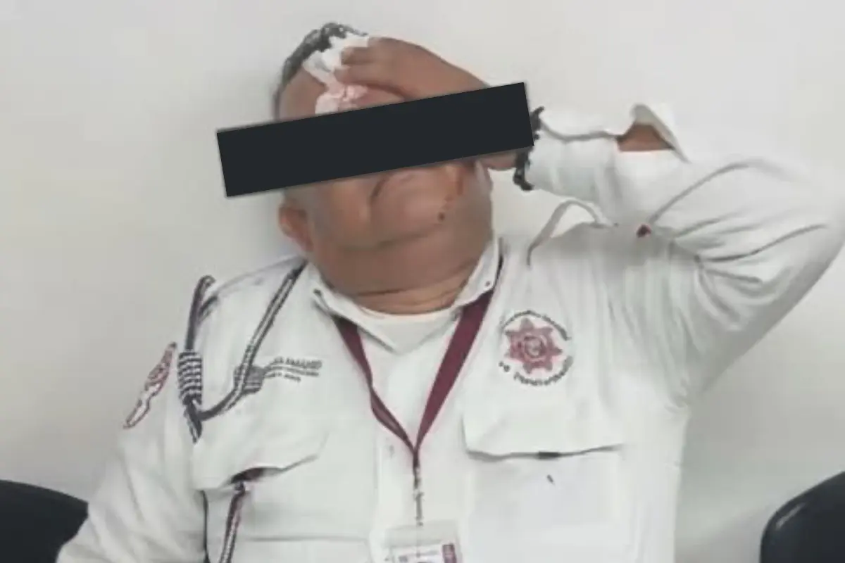 Elemento de Tránsito agredido durante un operativo en Ciudad Madero. Foto: Axel Hassel