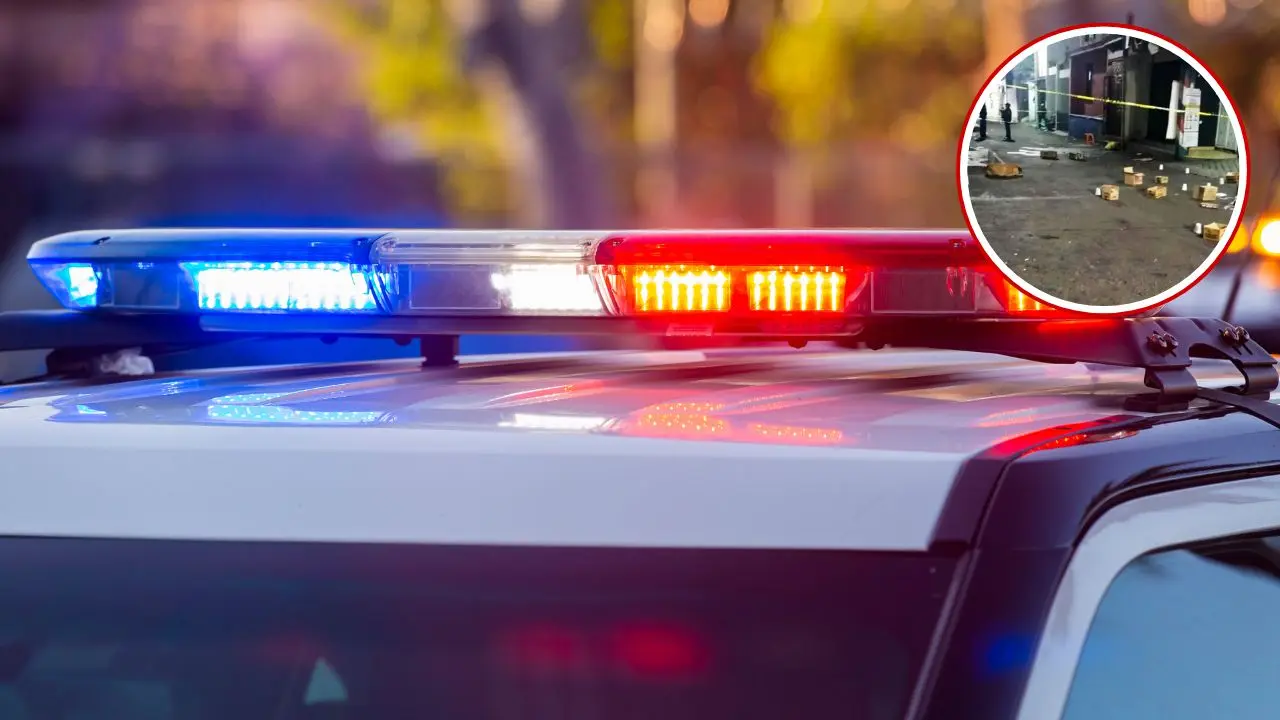 Patrulla en CDMX, balacera en Milpa Alta. Foto: X (@BloqueSurCDMX) | Canva