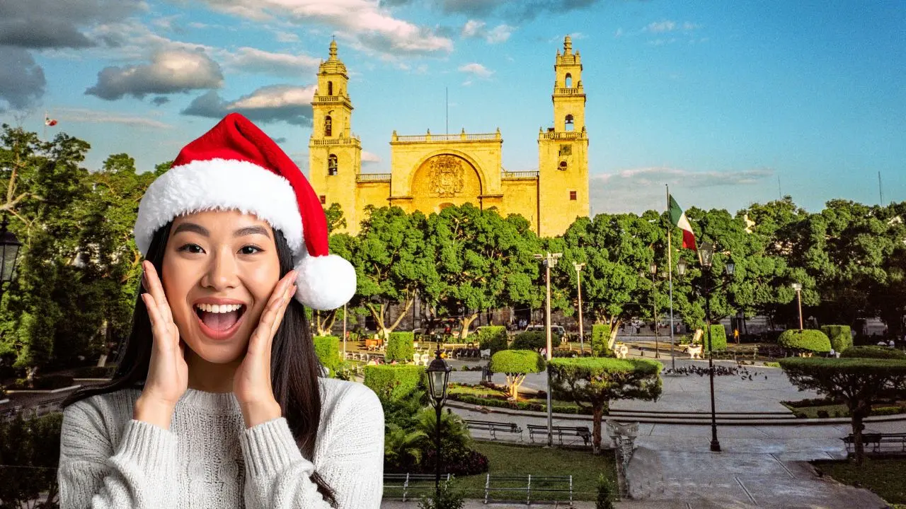 Al fondo, aspecto de la Plaza Grande de Mérida. En la capital yucateca, así como en el resto del estado, se prevé un inicio de diciembre con precipitaciones aisladas.- Fuente Canva