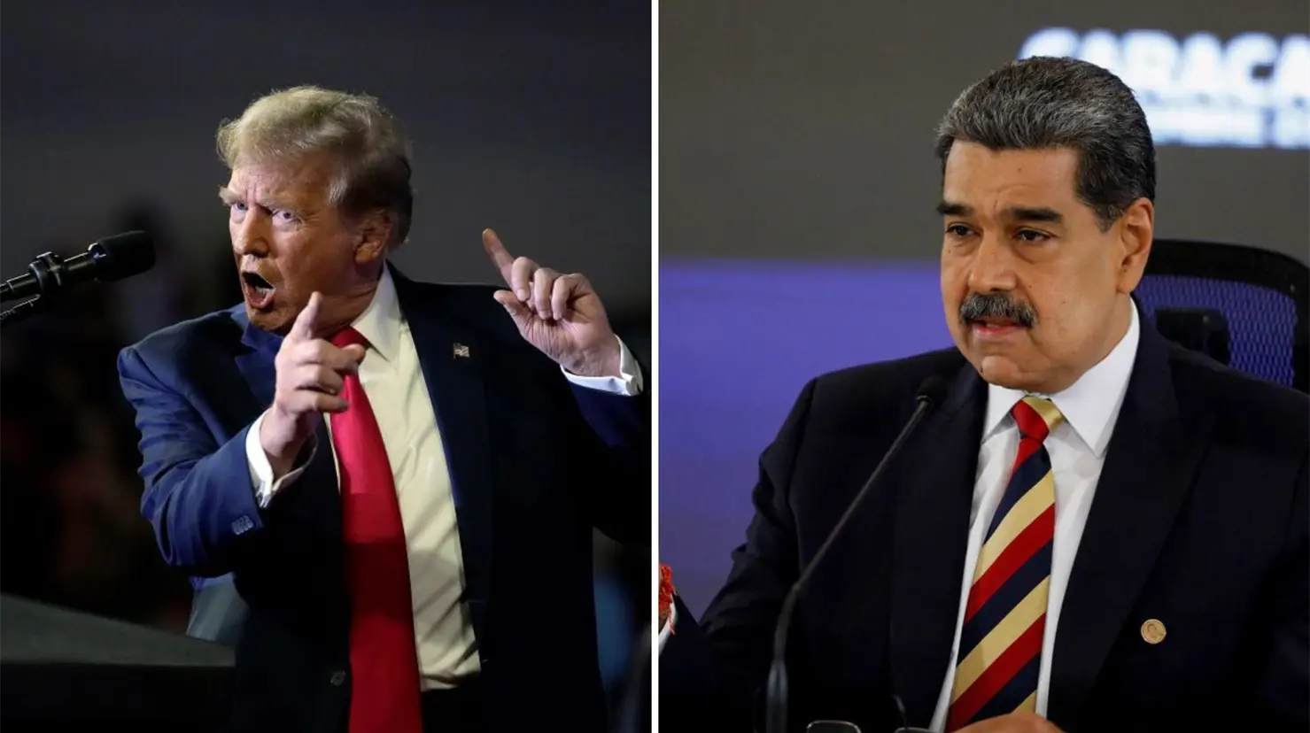Donald Trump confirma llamada con Nicolás Maduro en medio de creciente presión militar de EU. Foto: X (@Maga_Trigger, @AlertaNews24)