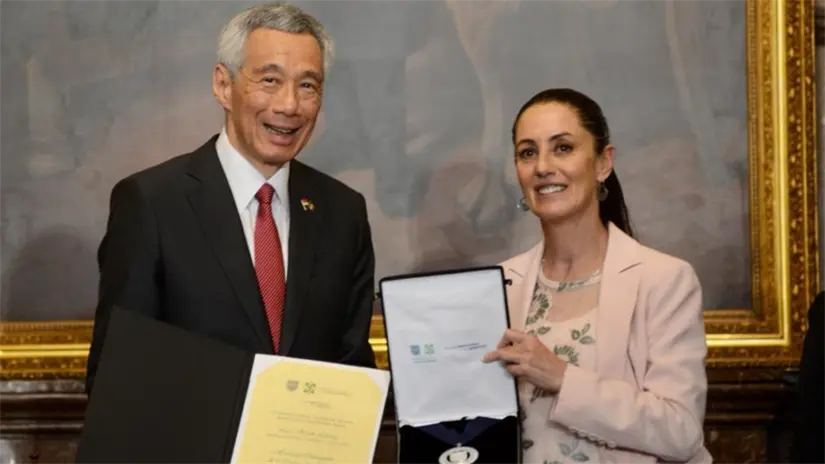 Claudia Sheinbaum Pardo, Presidenta de la república,recordó que su relación institucional con Singapur se remonta a su etapa como Jefa de Gobierno de la Ciudad de México FOTO: Laura Ávila