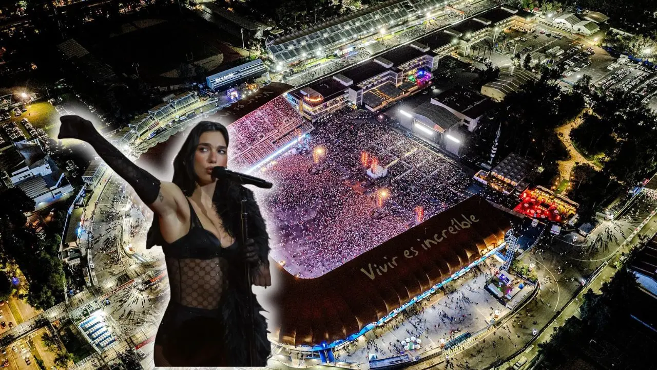 Dua Lipa tendrá tres conciertos en el Estadio GNP de la CDMX.  Foto: Ocesa Prensa | IG (@dualipa) | Canva 