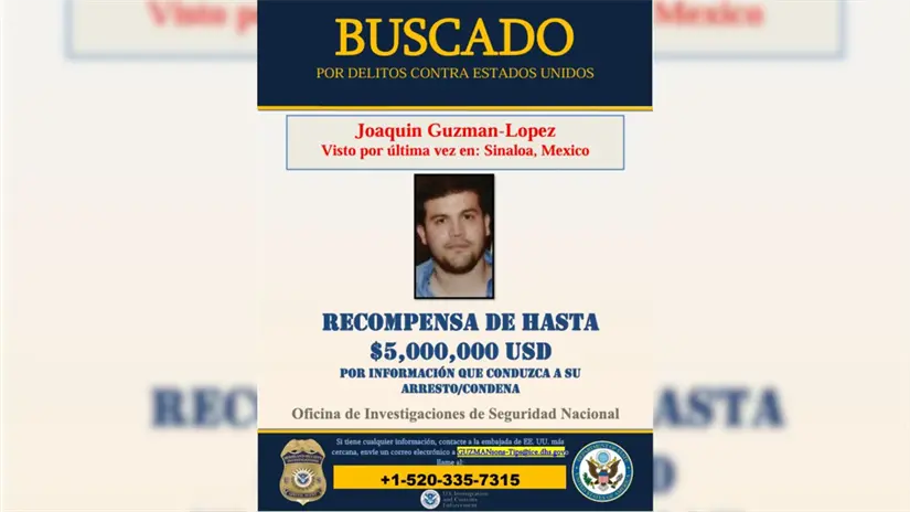 Primera ficha de búsqueda de Joaquín Guzmán López/Foto: Oficina de Investigaciones de Seguridad Nacional