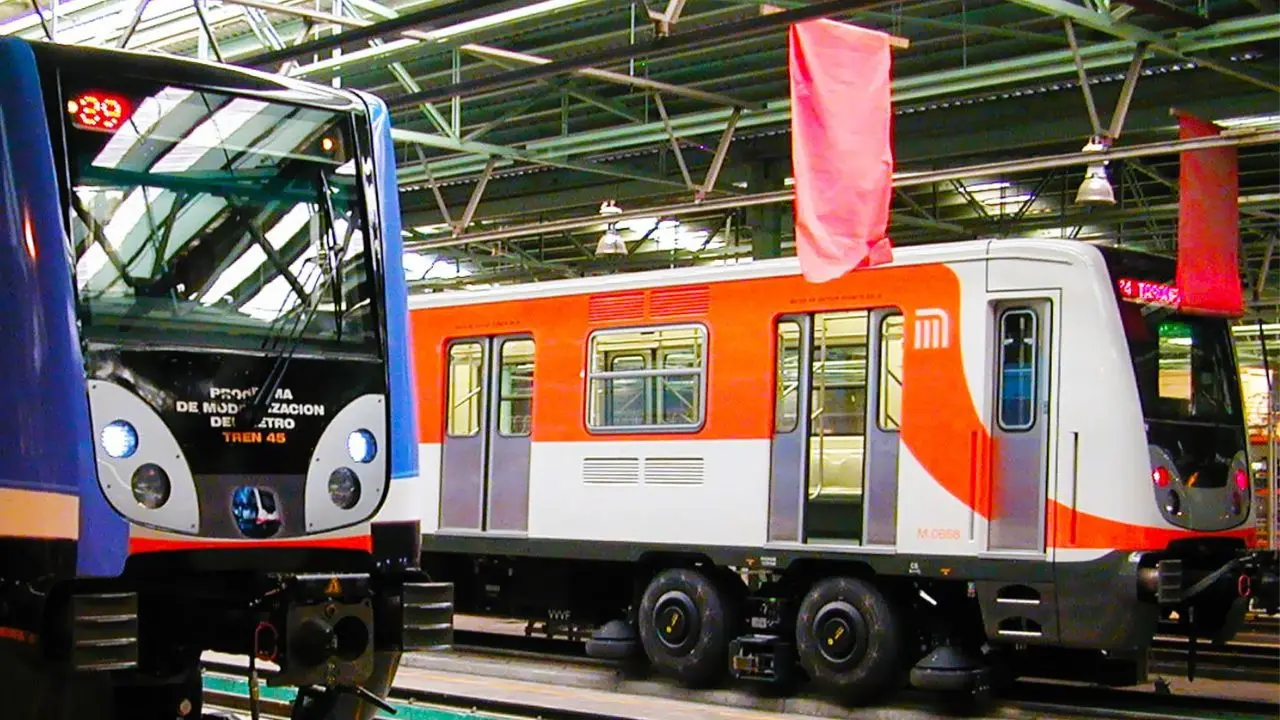 Vagones del Metro CDMX en su taller   Foto: Metro CDMX
