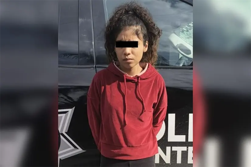 Los detenidos fueron identificados como Brandon L., de 30 años, y Debani Yamileth N., de 25 años. Foto: Policía de Monterrey