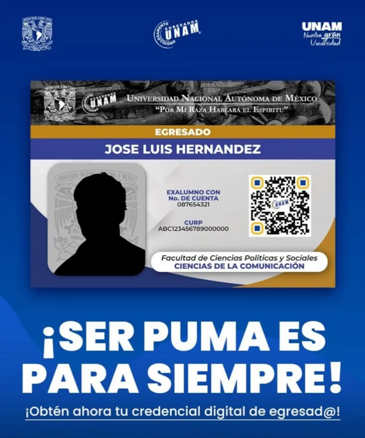 Esta credencial se puede tramitar en físico hasta junio de 2026, ya que después solo será digital. Foto: UNAM